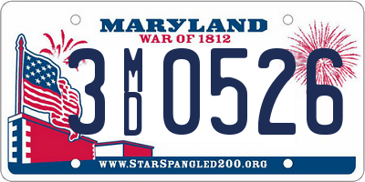 MD license plate 3MD0526