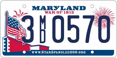 MD license plate 3MD0570