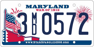 MD license plate 3MD0572