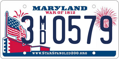 MD license plate 3MD0579