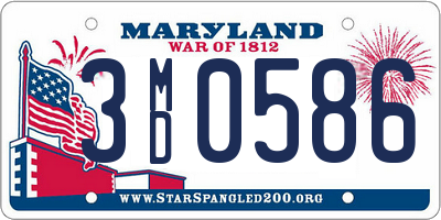 MD license plate 3MD0586