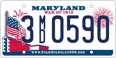 MD license plate 3MD0590
