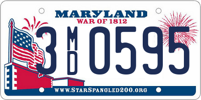 MD license plate 3MD0595