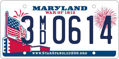 MD license plate 3MD0614