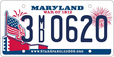 MD license plate 3MD0620