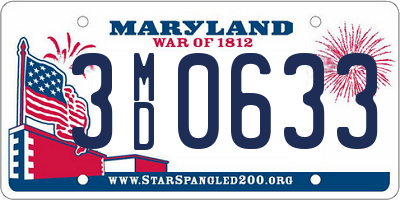 MD license plate 3MD0633