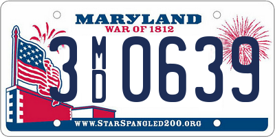 MD license plate 3MD0639