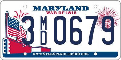 MD license plate 3MD0679