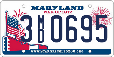 MD license plate 3MD0695