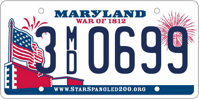 MD license plate 3MD0699