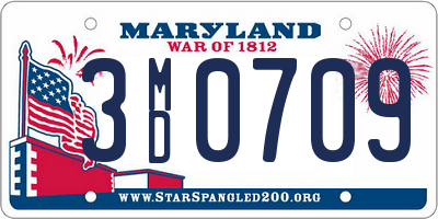 MD license plate 3MD0709
