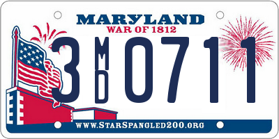 MD license plate 3MD0711