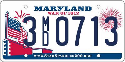 MD license plate 3MD0713