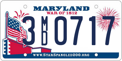 MD license plate 3MD0717