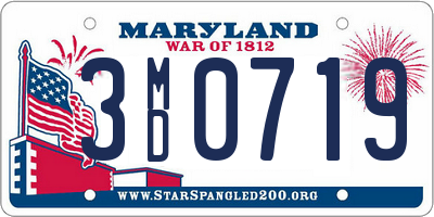 MD license plate 3MD0719