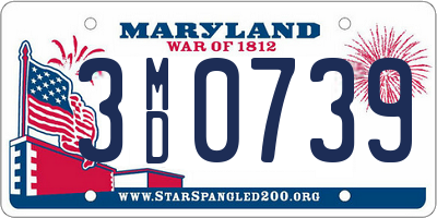 MD license plate 3MD0739