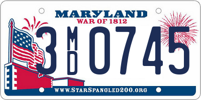 MD license plate 3MD0745