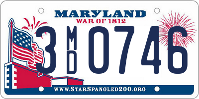 MD license plate 3MD0746