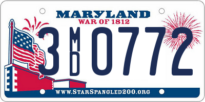 MD license plate 3MD0772