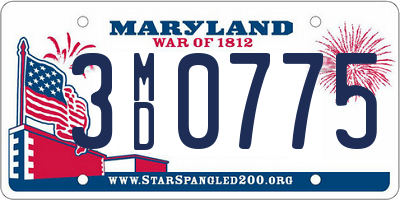 MD license plate 3MD0775