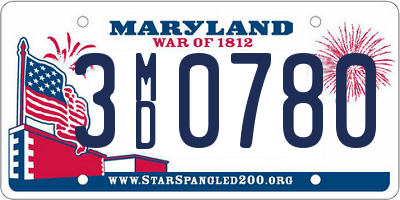 MD license plate 3MD0780