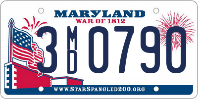 MD license plate 3MD0790