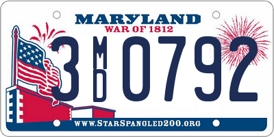 MD license plate 3MD0792