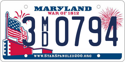 MD license plate 3MD0794