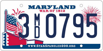 MD license plate 3MD0795