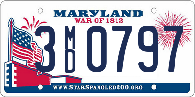 MD license plate 3MD0797