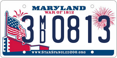 MD license plate 3MD0813