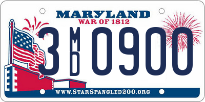 MD license plate 3MD0900