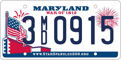 MD license plate 3MD0915