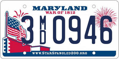 MD license plate 3MD0946