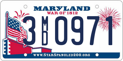 MD license plate 3MD0971