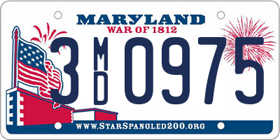 MD license plate 3MD0975
