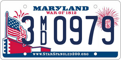 MD license plate 3MD0979