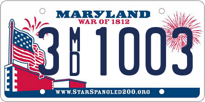 MD license plate 3MD1003