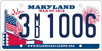 MD license plate 3MD1006