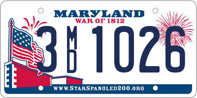 MD license plate 3MD1026