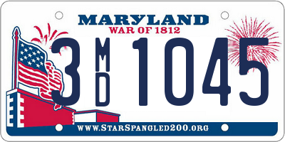 MD license plate 3MD1045