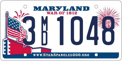 MD license plate 3MD1048