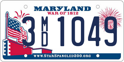 MD license plate 3MD1049