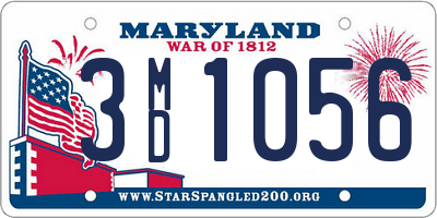 MD license plate 3MD1056