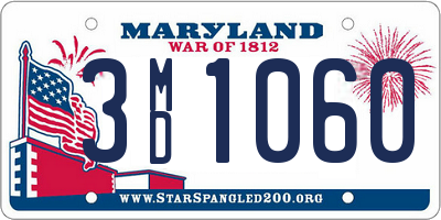 MD license plate 3MD1060