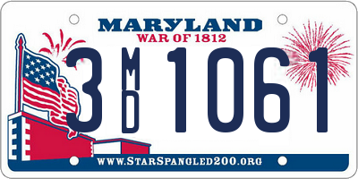 MD license plate 3MD1061