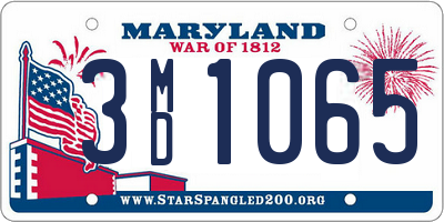 MD license plate 3MD1065