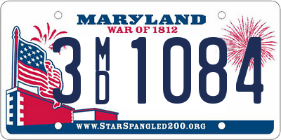 MD license plate 3MD1084