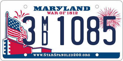 MD license plate 3MD1085