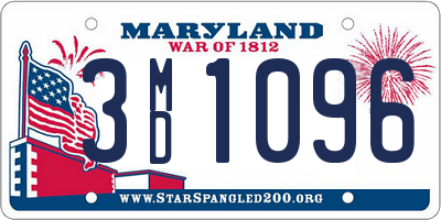 MD license plate 3MD1096